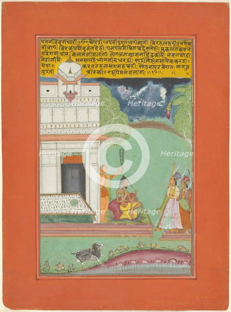 Ragini Devagandhari, Page from a Jaipur Ragamala Set, 1750/70. Creator: Unknown.