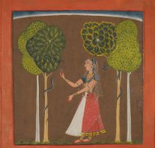 Ragini, possibly Asavari: Folio from a Ragamala Series , ca. 1700-1710. Creator: Unknown