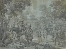 Ragotin declame des vers; des paysans croient qu'il preche, 1737. Creator: Jean-Baptiste Oudry
