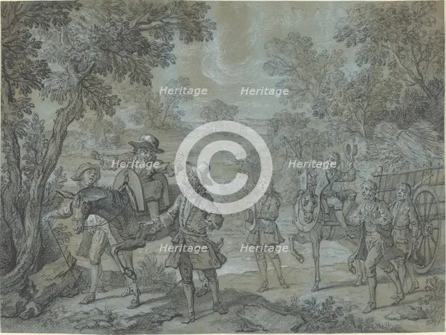 Ragotin declame des vers; des paysans croient qu'il preche, 1737. Creator: Jean-Baptiste Oudry.
