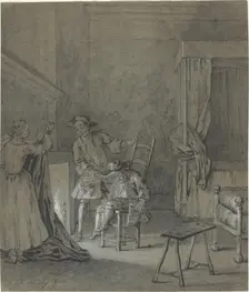 Ragotin enivré par La Rancune, 1726/1727. Creator: Jean-Baptiste Oudry