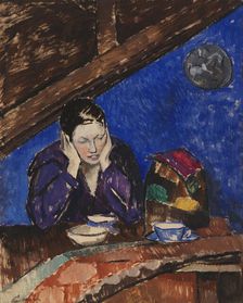 Ragni at the coffee table, 1925. Creator: Alvar Cawén