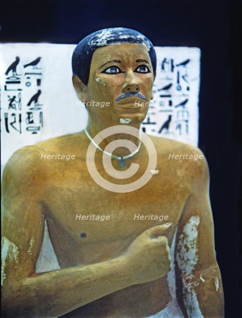 Rahotep statue, made in limestone, from Meidun.
