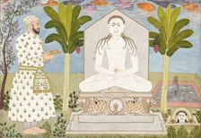Rai Sabha Chand at a Jain Shrine, between c1675 and c1700. Creator: Ali Reza
