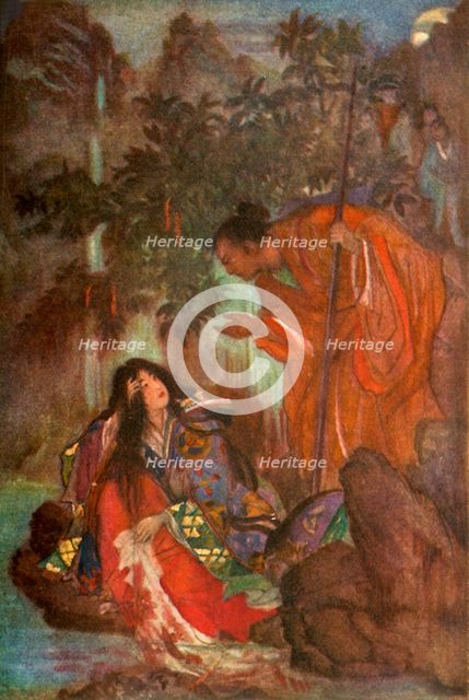 'Raiko and the Enchanted Maiden', 1912. Creator: Evelyn Paul.