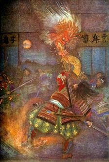 Raiko slays the Goblin of Oyeyama 1912. Creator: Evelyn Paul