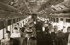 Rail commuters, New York, USA, c1920s-c1930s. Creator: Unknown