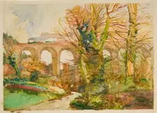Railroad Bridge, St. Austell, England, 1905. Creator: Hayley Lever