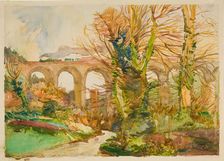 Railroad Bridge, St. Austell, England, 1905. Creator: Hayley Lever