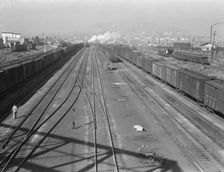 Railroad, outskirts of fast growing town, Klamath Falls, Oregon, 1939. Creator: Dorothea Lange