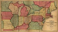 Railroad map of the eastern, western and northern states, and Canada, 1859. Creator: Anonymous master