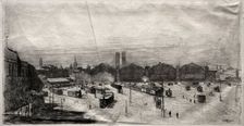 Railroad Station, 1883. Creator: Sion Longley Wenban (American, 1848-1897)