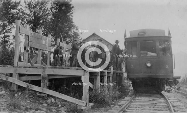 Railroad station, between c1900 and 1916. Creator: Unknown.