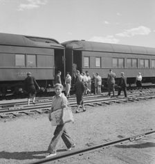 Railroad yards, Kearney, Nebraska, 1939. Creator: Dorothea Lange