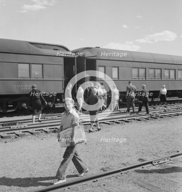 Railroad yards, Kearney, Nebraska, 1939. Creator: Dorothea Lange.