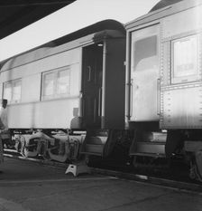 Railroad yards, Kearney, Nebraska, 1939. Creator: Dorothea Lange