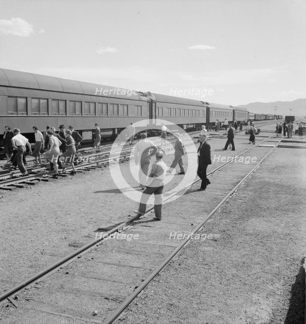 Railroad yards, Kearney, Nebraska, 1939. Creator: Dorothea Lange.