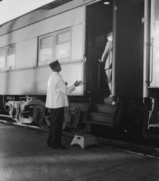 Railroad yards, Kearney, Nebraska, 1939. Creator: Dorothea Lange
