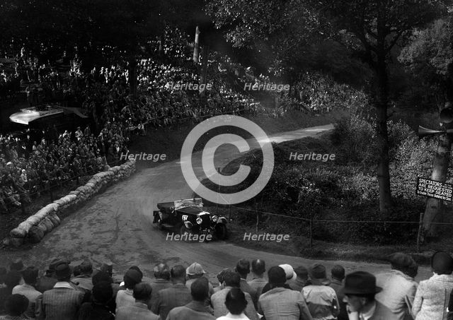 Railton light sports competing in the Shelsley Walsh Hillclimb, Worcestershire, 1935. Artist: Bill Brunell.