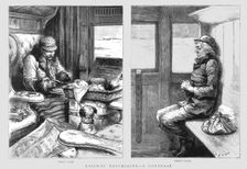 'Railway Travelling - A Contrast 1891. Creator: G Durand