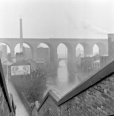 Railway viaduct, Stockport, Greater Manchester, 1954. Artist: Eric de Maré