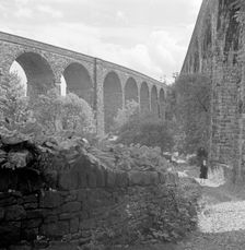 Railway viaducts, Chapel Milton, Chapel-en-le-Frith, Derbyshire, 1954. Artist: Eric de Maré