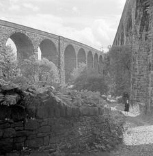 Railway viaducts, Chapel Milton, Chapel-en-le-Frith, Derbyshire, 1954. Artist: Eric de Maré