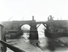 Railway bridge across Deptford Creek, London, 1913
