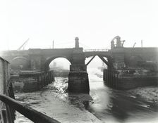 Railway bridge across Deptford Creek, London, 1913