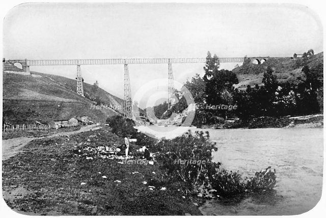 'Railway Bridge Over The Malleco River, Arucania', 1911. Artist: Unknown.