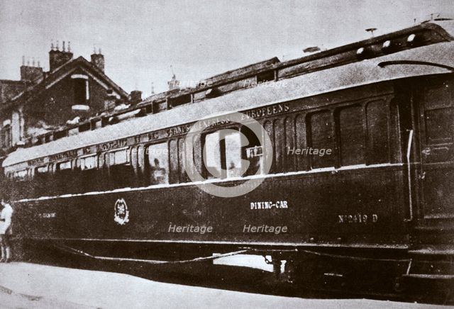 Railway carriage in which the Armistice ending World War I was signed, c1918. Creator: Unknown.