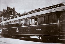 Railway carriage in which the Armistice ending World War I was signed, c1918. Creator: Unknown