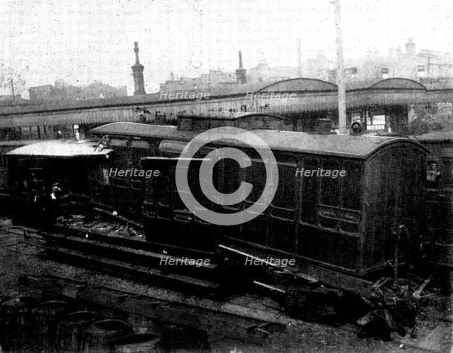 Railway Disaster near London: the accident at St. John's Station, South-Eastern Railway, 1898. Creator: Thankfull Sturdee.