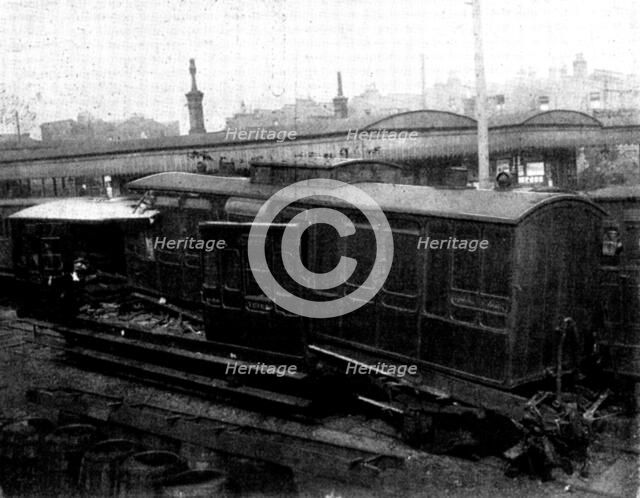 Railway Disaster near London: the accident at St. John's Station, South-Eastern Railway, 1898. Creator: Thankfull Sturdee.