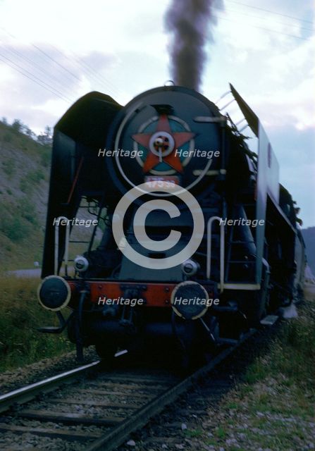 Railway engine. Artist: Unknown