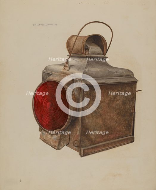 Railway Lantern, 1938. Creator: Albert Geuppert.