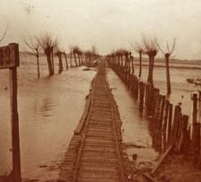 Railway line, Nieuwpoort, Flanders, Belgium, c1914-c1918
