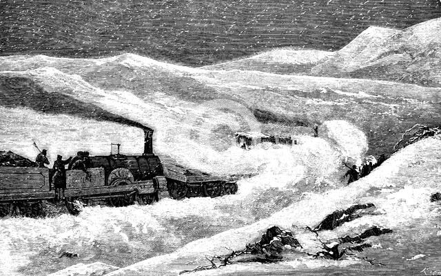 Railway line from Lisbon to Sintra, opening of the route, arrival of the steam train to the Lisbo…