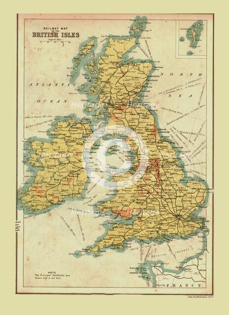 Railway Map of the British Isles, 1902. Creator: Unknown.