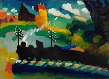 Railway near Murnau , 1909. Creator: Kandinsky, Wassily Vasilyevich (1866-1944)