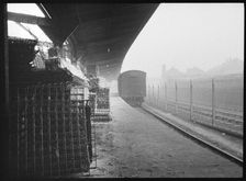 Railway platform, Wear Flint Glass Works, Alfred Street, Millfield, Sunderland, 1961. Creator: Eileen Deste