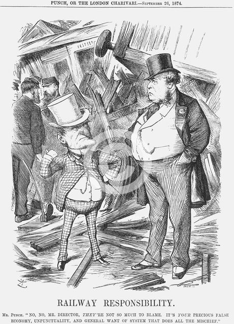 'Railway Responsability', 1874. Creator: Joseph Swain.