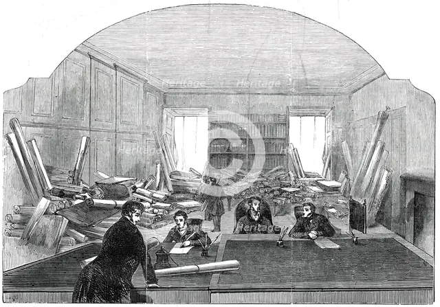 Railway Room, Office of the Board of Trade, 1845. Creator: Unknown.