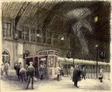 Railway station, 1951. Creator: Shirley Markham