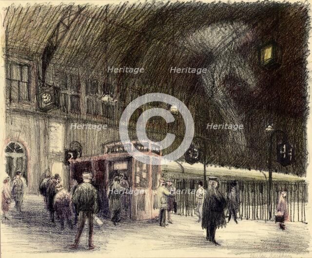 Railway station, 1951. Creator: Shirley Markham.