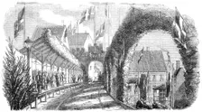 Railway Station, Flensburg, 1854. Creator: T. H. W.