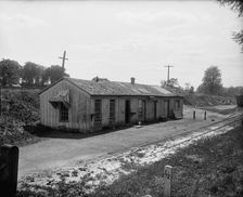 Railway station, Grosse Ile, Mich., between 1900 and 1910. Creator: William H. Jackson