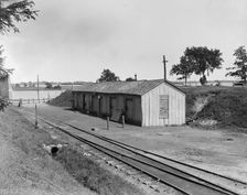 Railway station, Grosse Ile, Mich., between 1900 and 1910. Creator: William H. Jackson