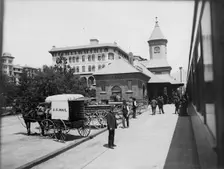 Railway station, Pasadena, between 1900 and 1906. Creator: Unknown