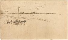 Railway Station, Voves, 1887. Creator: James Abbott McNeill Whistler